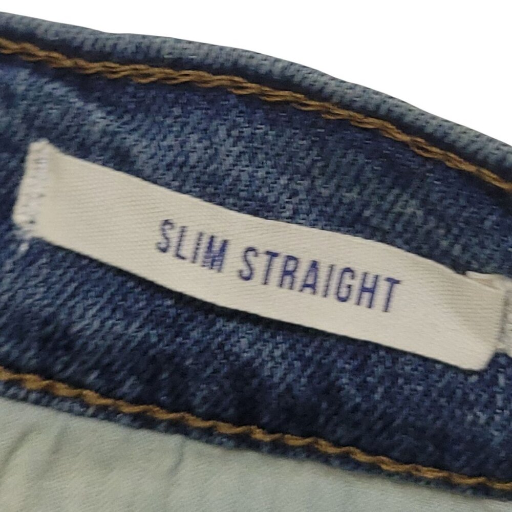 Wrangler Retro Mens Slim Straight Blue Denim Jeans 29X34 Western - Picture 3 of 7